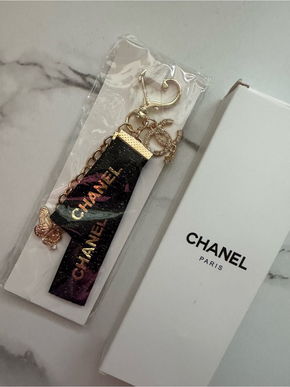 VIP! Glitter Logo Keychain